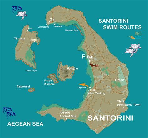 Santorini Hotel Map