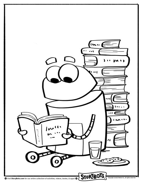 Coloring Sheet - Reading | Alphabet coloring pages, Story bots, Coloring pages