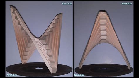 Hyperbolic Paraboloid Standing Folding Paper Origami V2 - YouTube