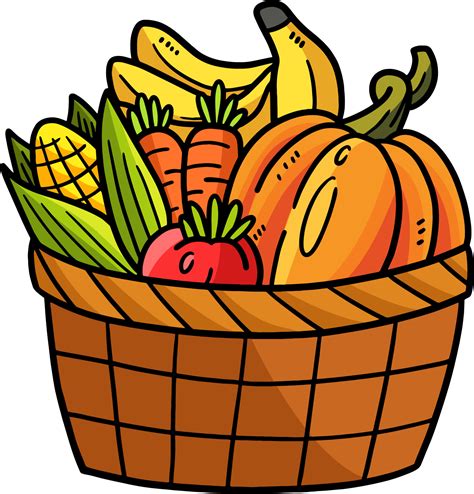 Verduras En La Cesta Cartoon Color Clipart Vector En Vecteezy | The ...