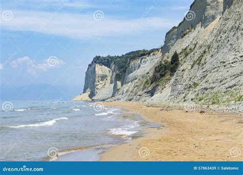 End Of The Agios Stefanos Beach At Corfu Greece Stock Image - Image of corfu, mediterranean ...