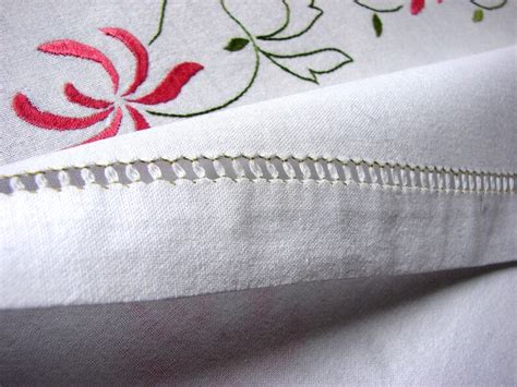 Handmade Embroidered Tablecloth White Cotton With Delicate - Etsy