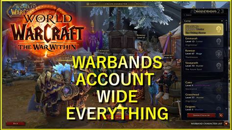 Warbands Account Wide Everything! | World of Warcraft a War Within - YouTube