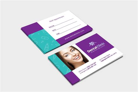 Dental Clinic Appointment Card Template in PSD, Ai & Vector - BrandPacks