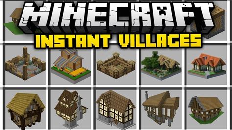 Minecraft INSTANT VILLAGES MOD (Mod Showcase) - YouTube