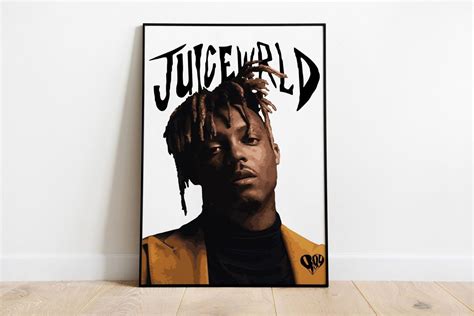 Juice Wrld Digital, Juice Wrld Art Print, Rapper Music, Rap Bedroom Wall Decor – Poster | Canvas ...