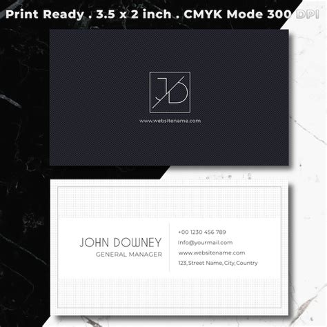 Premium PSD | Black and white business card template