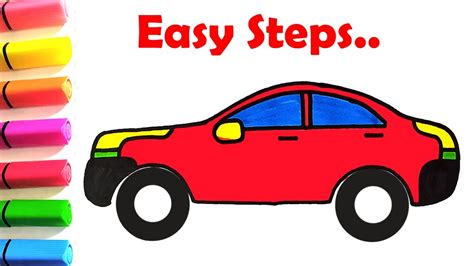 Easy Car Drawing For Kids | Easy Car Drawing ( * **** ) This is the most viewed video with no ...