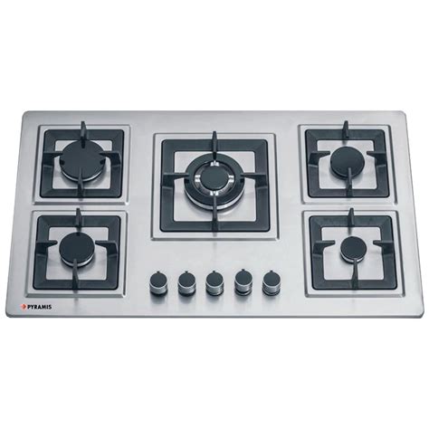 Gas Hob 90CF INOX SQ Burners & Cast Iron - ASSURANCE TRADING CO.L.L.C