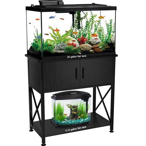 Fish Tank Stand Metal Aquarium Stand for 20 Gallon Long with ...