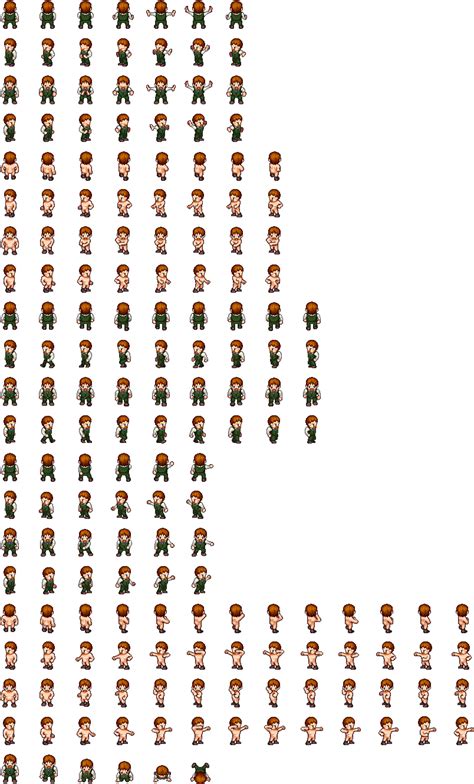 Character - Pixel Art Character Sprite Sheet (832x1344), Png Download