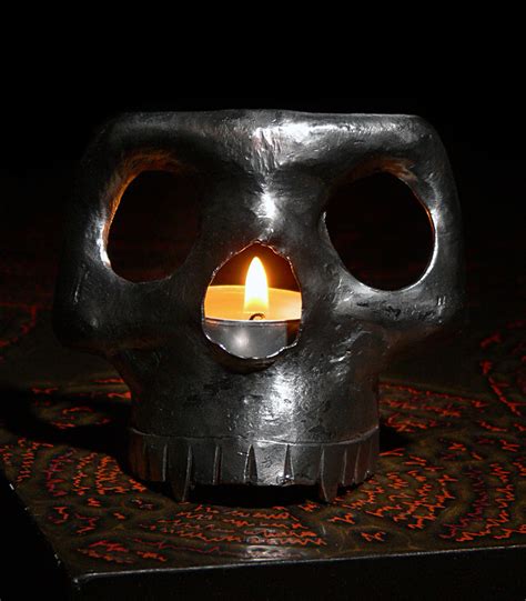 Skull Candle Holder by Rajala on DeviantArt