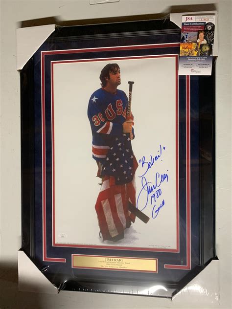 Jim Craig Autograph Signed 1980 USA Olympic Hockey Inscribed | Etsy