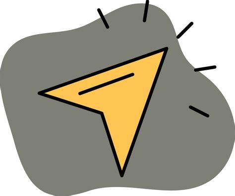 Yellow Color Cursor Icon On Gray Background. 24218385 Vector Art at ...