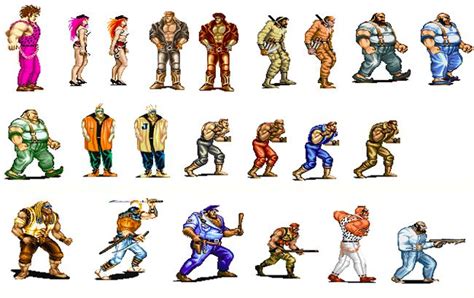 an image of different types of characters in the video game street ...