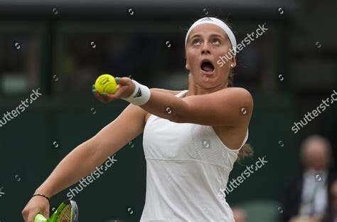 Jelena Ostapenko Lat Action Serving Editorial Stock Photo - Stock Image ...