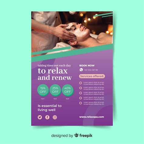 Free Vector | Spa flyer template