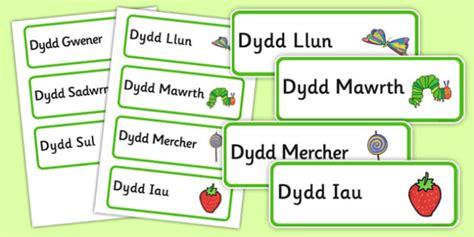 FREE! - Days of the Week Word Cards (Welsh Translation) to Support Teaching on