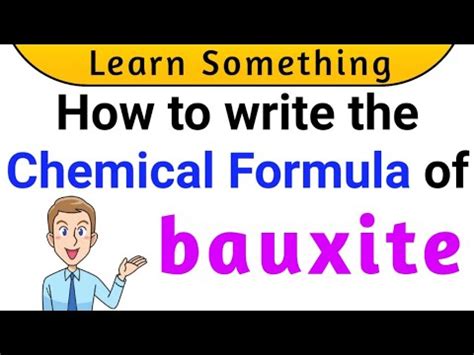 How to write chemical formula of bauxite || chemical formula of bauxite || Chemistry - YouTube