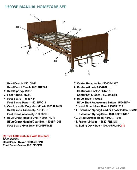 Hospital Bed Parts Diagram