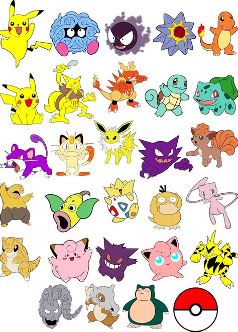 Pokemon SVG File-various Characters - Etsy