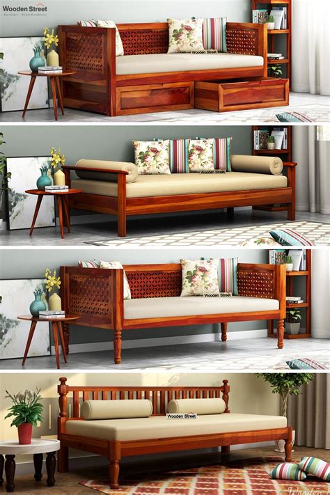 Wooden Divan Bed | Wooden sofa set designs, Bed furniture design, Sofa design