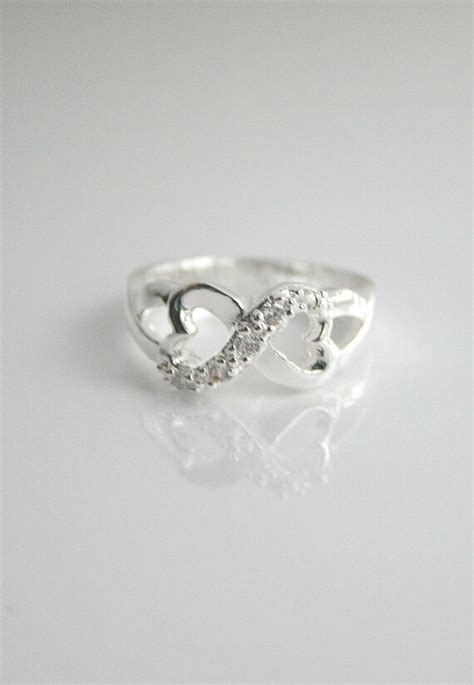 Infinity silver heart infinity ring INFINITY by MCTdesigns