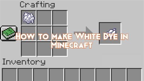 How to make White Dye in Minecraft - Pillar Of Gaming