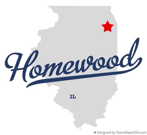 Map of Homewood, IL, Illinois