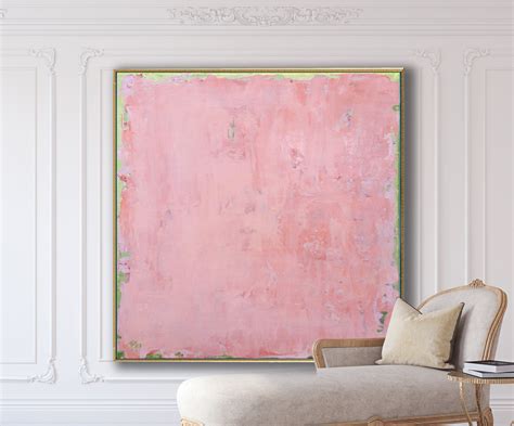 ORIGINAL PINK ABSTRACT Painting XLarge Canvas Art Minimalist Painting Blush Pink Abstract ...