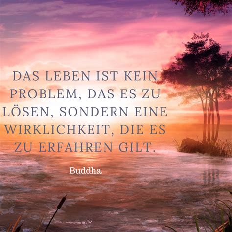 Buddha: Das Leben ist kein Problem, das es zu lösen, sondern eine Wirklichkeit, die es zu ...