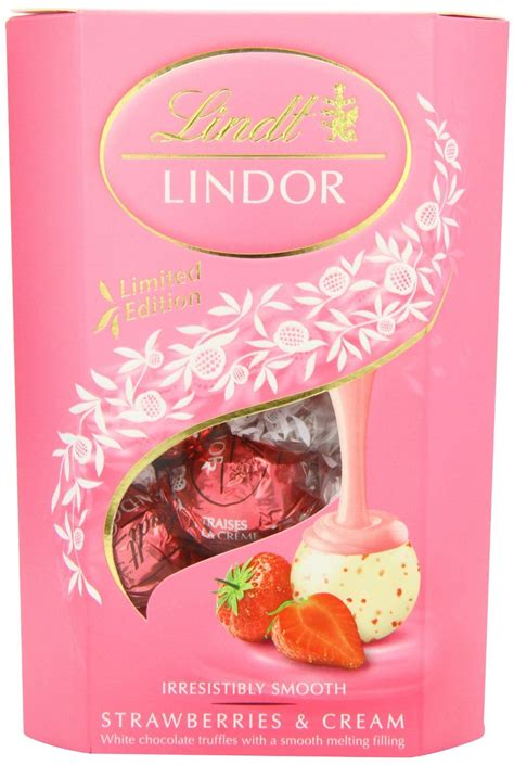 Lindt Lindor Strawberries and Cream Truffle | Strawberries and cream ...