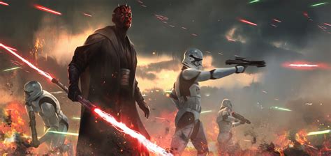 4K, fan art, stormtrooper, Darth Maul, Sith, science fiction, Star Wars ...