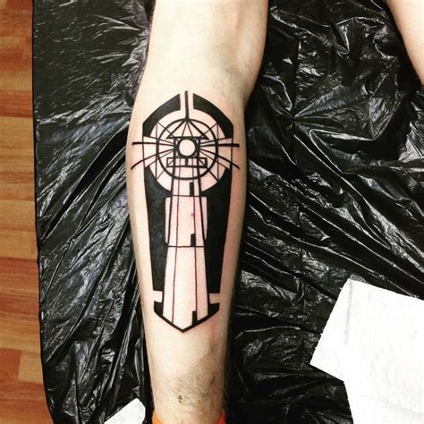 geometric lighthouse tattoo More Tattoos Arm And Hand, Leg Band Tattoos ...