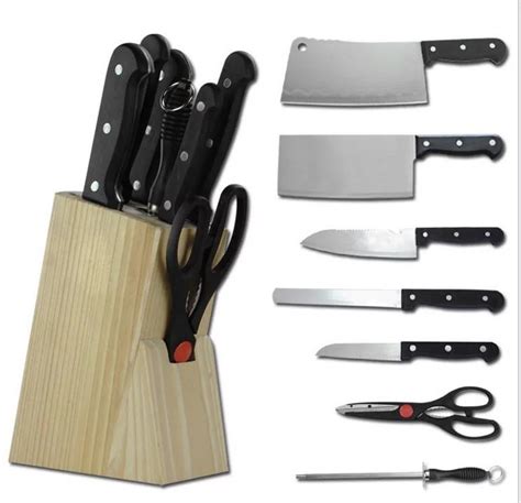 High Quality 7 Pcs Kitchen Knife Set with Stand (Black) | Lazada PH