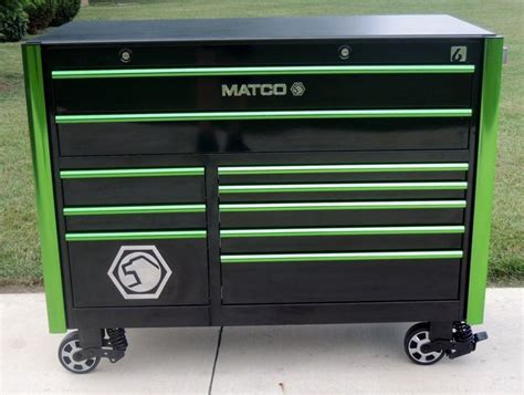 Matco Tools 6228RX 6S Black & Green Trim Tool Box Toolbox & Phenolic Top | Tool box, Tool box ...