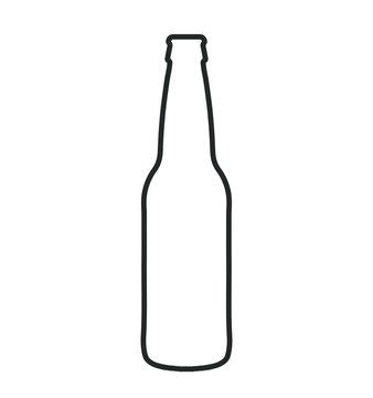 Beer Bottle Line Drawing