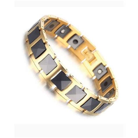 Ceramic Gold Tungsten Magnetic Therapy Bracelet 074 – Rabeya Enterprise