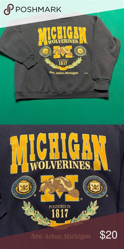 Michigan wolverines crewneck | Sweatshirt shirt, Vintage crewneck ...