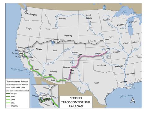 Transcontinental Railroad Map