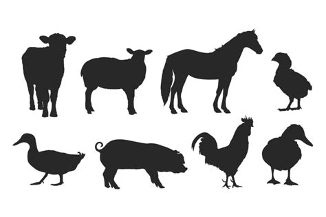 Livestock Silhouettes for Crafters By Brandi Lea Designs | TheHungryJPEG