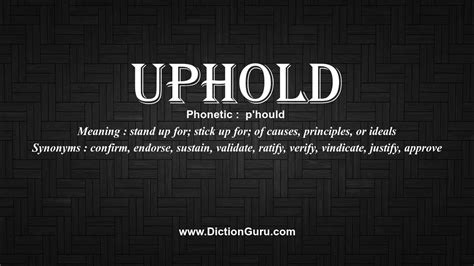 How to Pronounce uphold with Meaning, Phonetic, Synonyms and Sentence Examples - YouTube