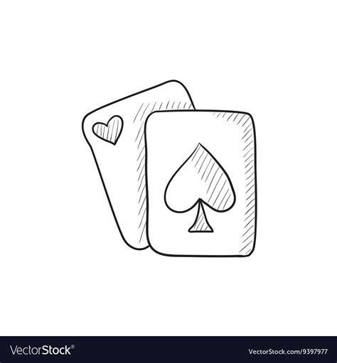 Aggregate more than 82 playing cards sketch latest - in.eteachers