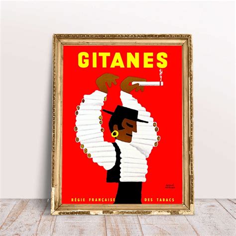 Vintage Tobacco Poster Cigarettes Gitanes circa 1960 Edited. - agrohort.ipb.ac.id