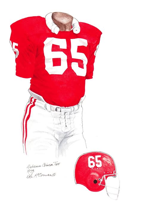 University of Alabama Football Uniform and Team History | Heritage Uniforms and Jerseys and ...