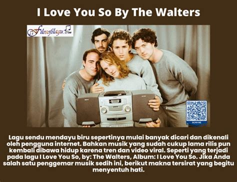 Singkat Tapi Mengena Hati, Makna I Love You So By The Walters - Filosofi Lagu