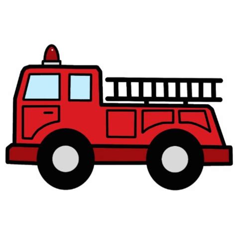 Cartoon Clip Art Firetruck Emergency Vehicle Truck Acrylic Cut Outs | Zazzle