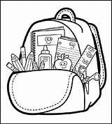 School Bag Colouring Pages sketch template