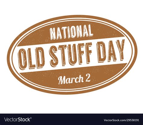 National old stuff day sign or stamp Royalty Free Vector