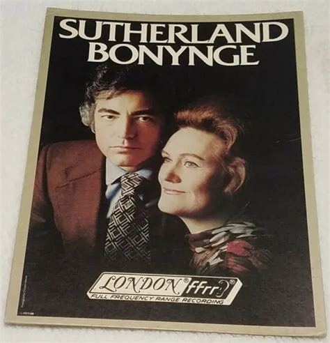 VINTAGE SUTHERLAND BONYNGE promotional 22.5"x16" cardboard standee 1977 $89.99 - PicClick